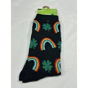 ST patricks day womens crew socks 1 pair size 4-10 rainbows clovers
